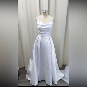 A-Line Sweetheart Vintage Satin Wedding Dresses With Split Front